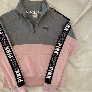 PINK quarter zip sweater